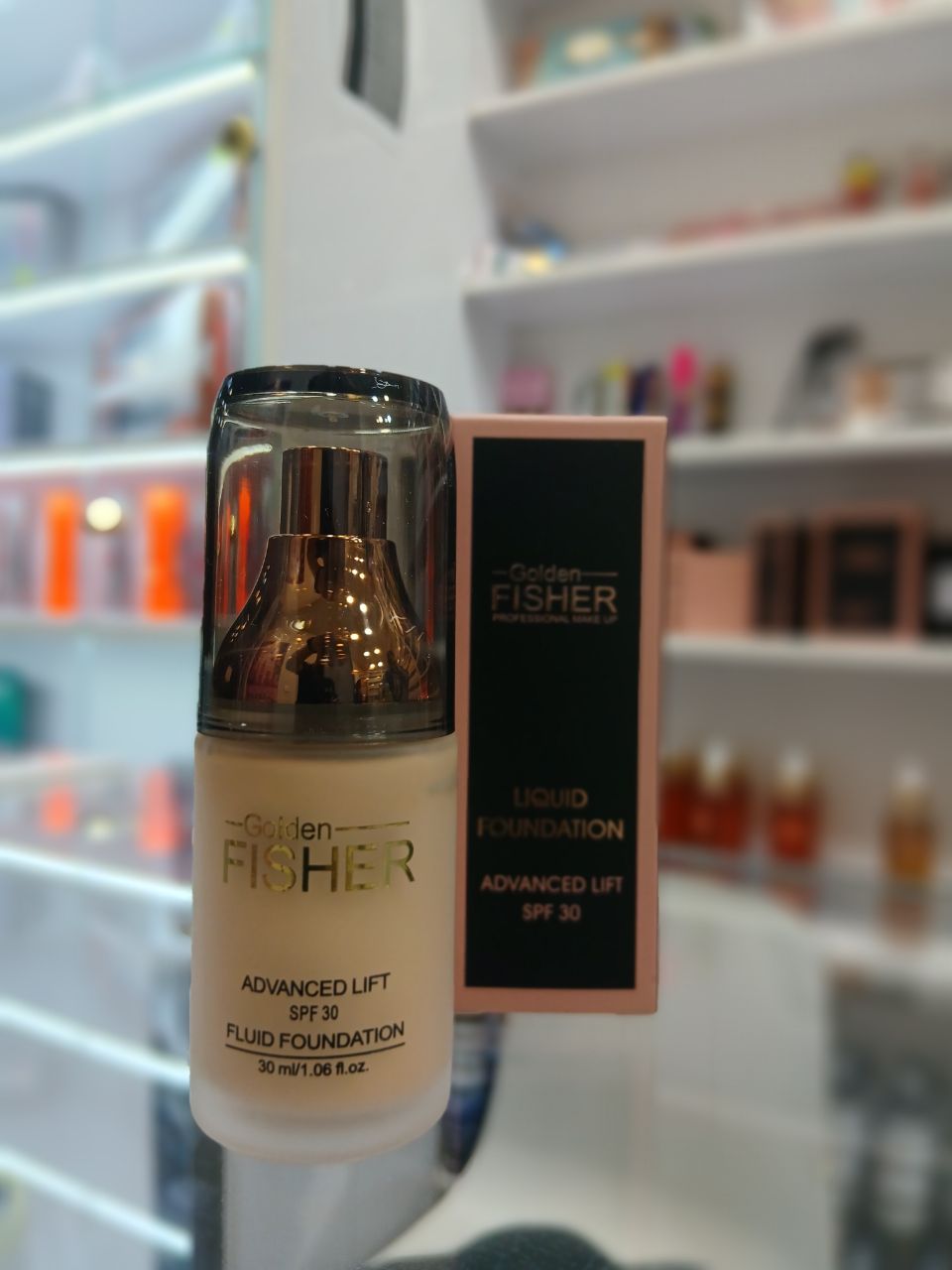 کرم‌پودر مایع گلدن فیشر Golden Fisher مدل Advanced Lift SPF 30