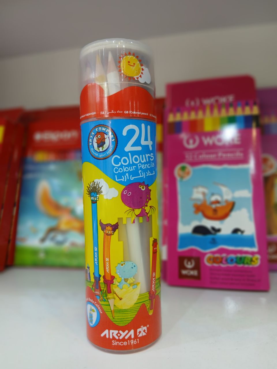 مداد رنگی آریا 24 رنگ