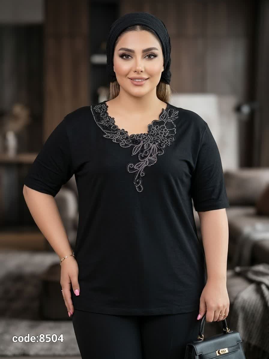 تیشرت زنانه یقه گیپور
