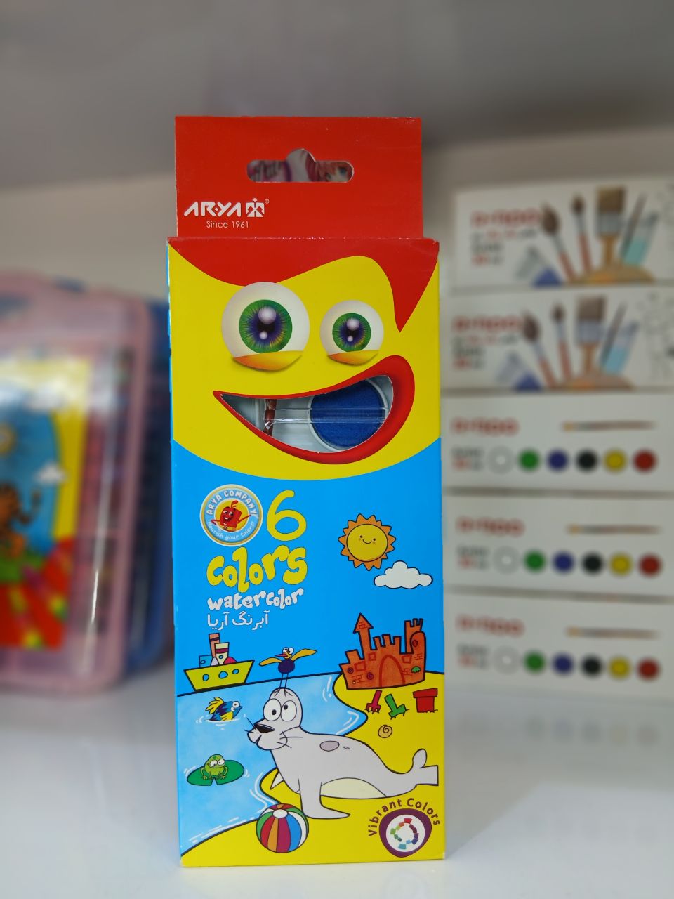 آبرنگ 6 رنگ آریا