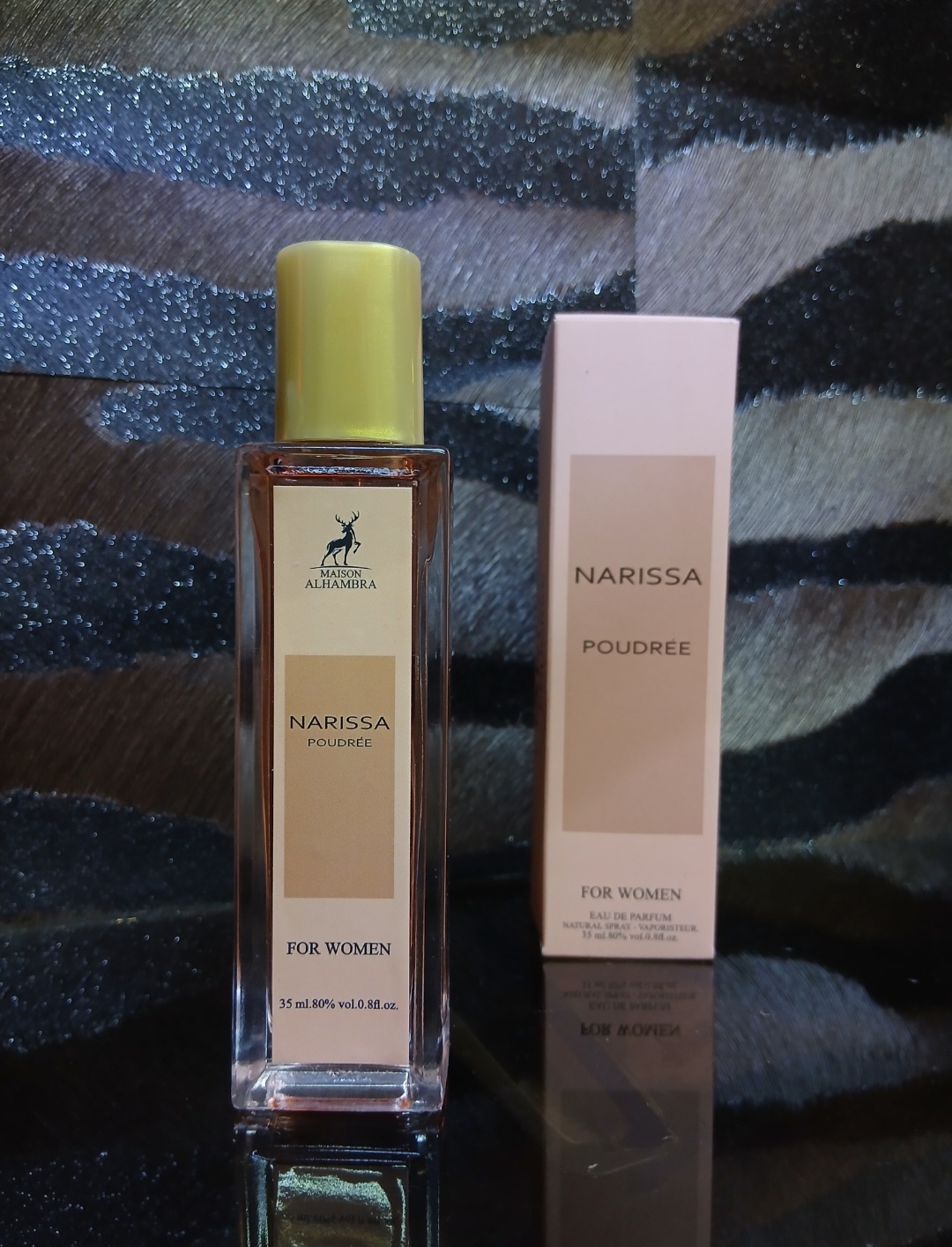 عطر جیبی زنانه الحمبرا مدل NARISSA با رایحه شیرین حجم 35 میلی لیتر