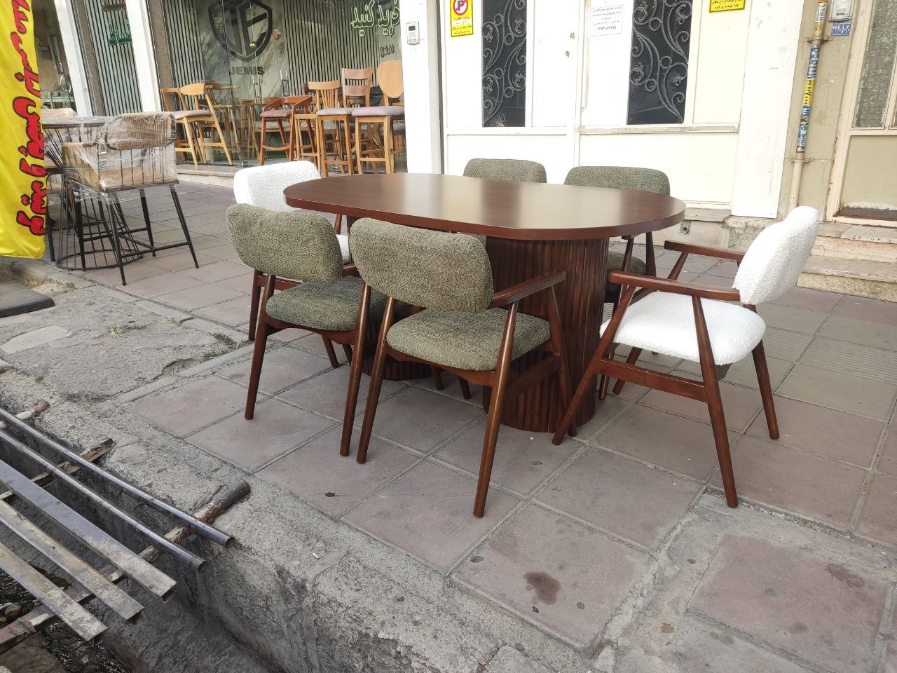 میزناهارخوری 6 نفره مدل وان دسته دار