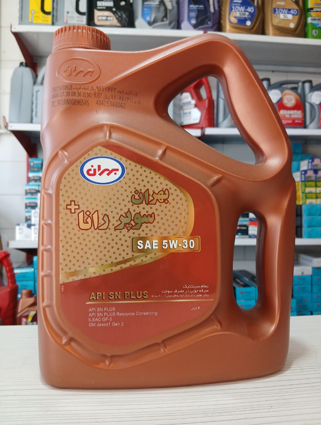 روغن موتور بهران سوپر رانا 5w30 چهار لیتری گرید SN