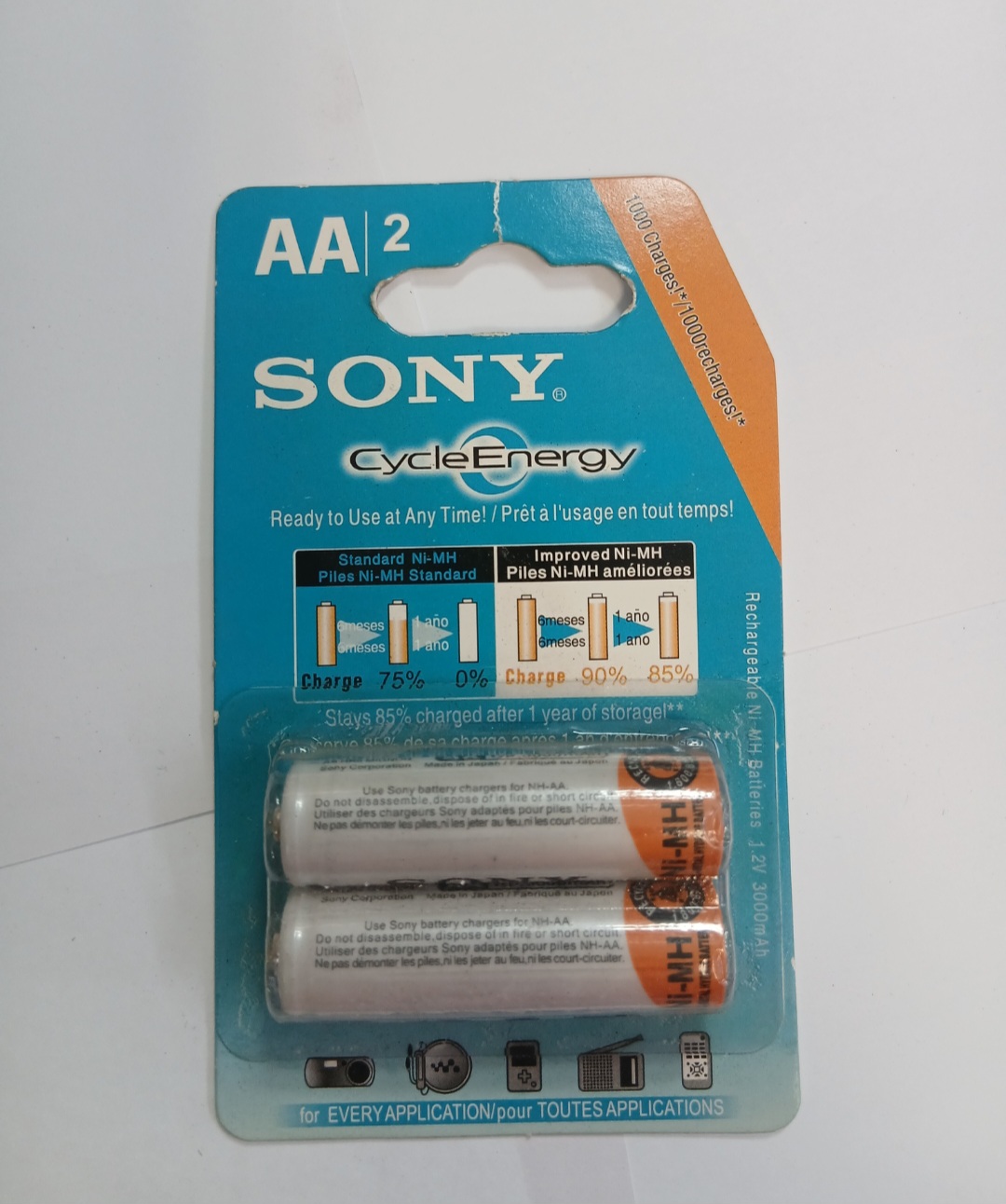 Sony CycleEnergy Ni-MH AA 2500mAh Rechargeable Batteries