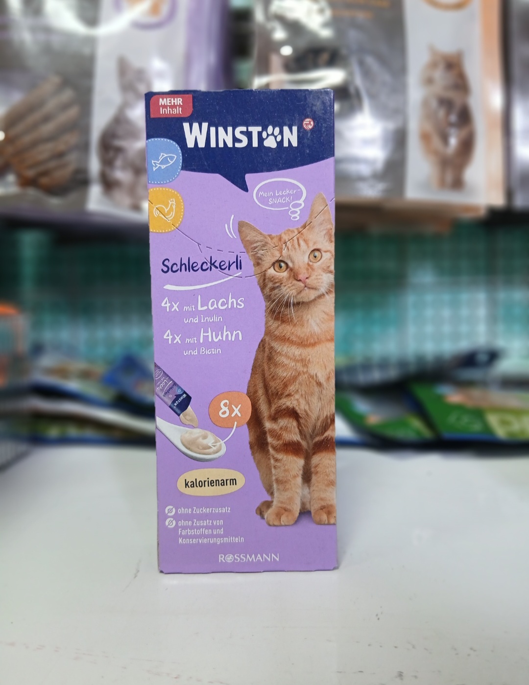 تشویقی گربه Winston Schleckcreme بسته 8 عددی