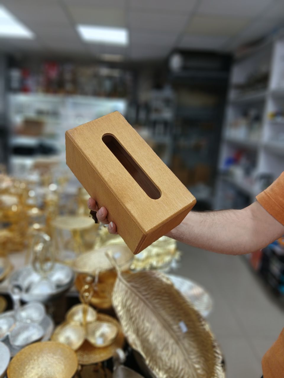 جای دستمال کاغذی چوبی