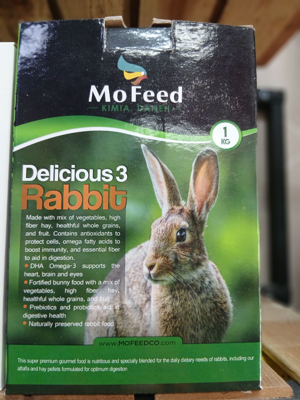 MoFeed Delicious 3 Rabbit غذای خرگوش 1 کیلوگرم