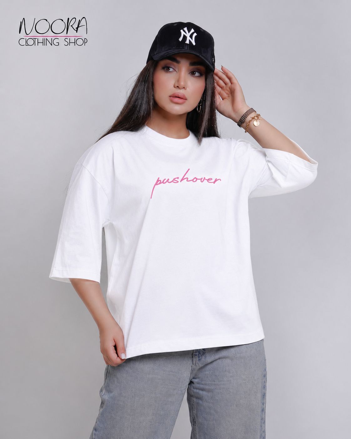 تیشرت باکسی سه نخ پنبه