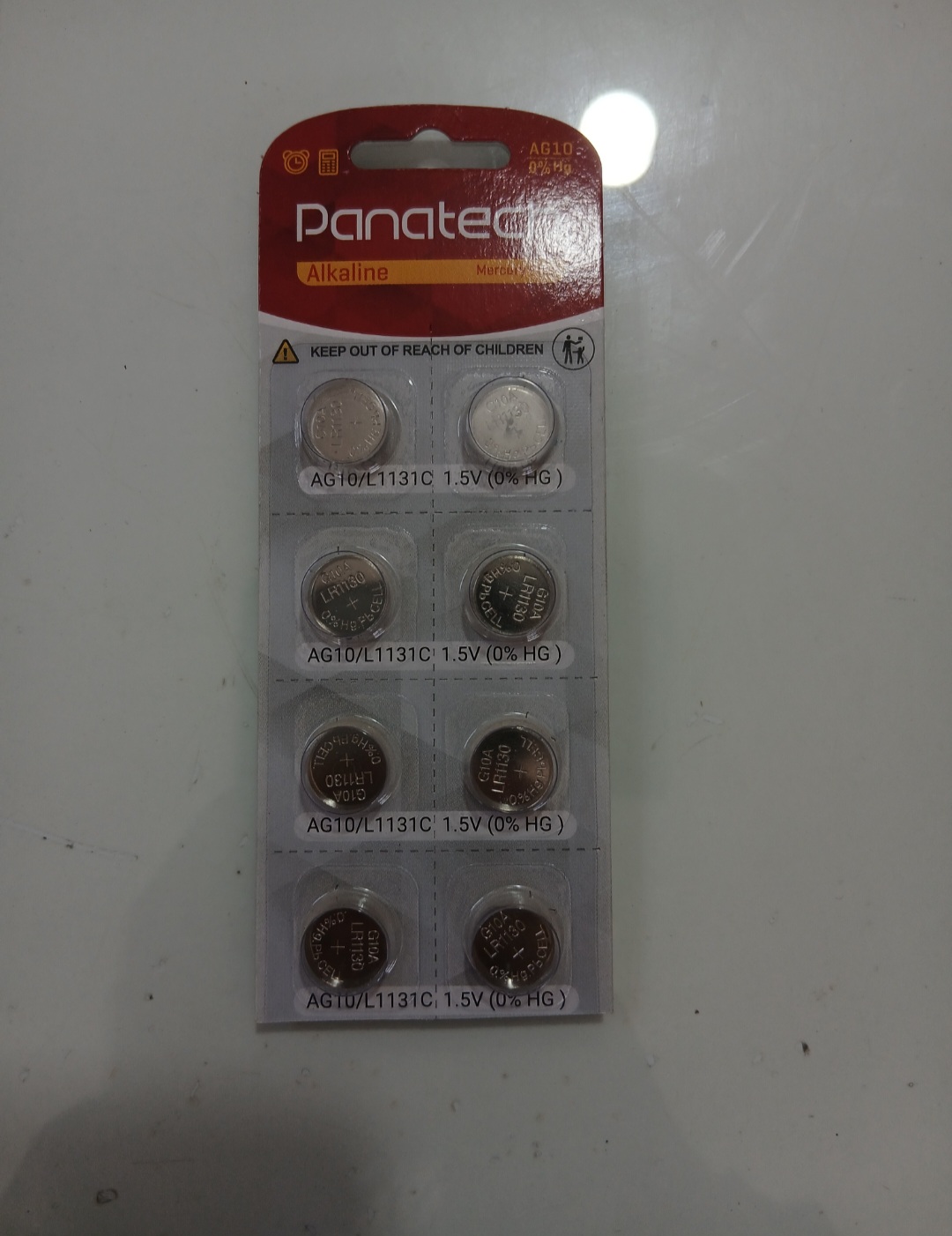 باتری AG10/L1131C 1.5V (0% HG)