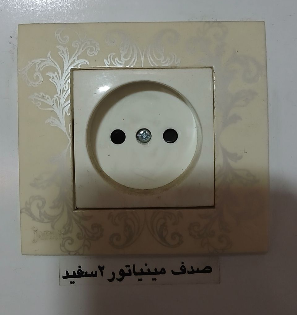 پریز صدف مینیاتور 2 سفید