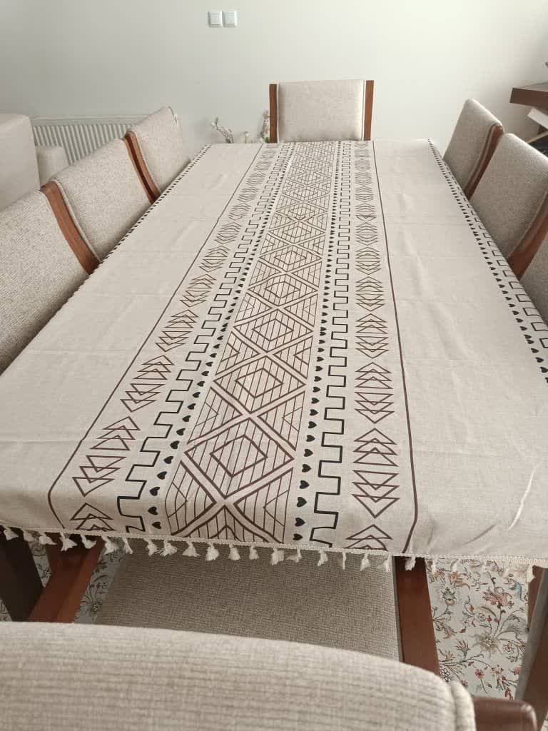 رومیزی 8 نفره کتان