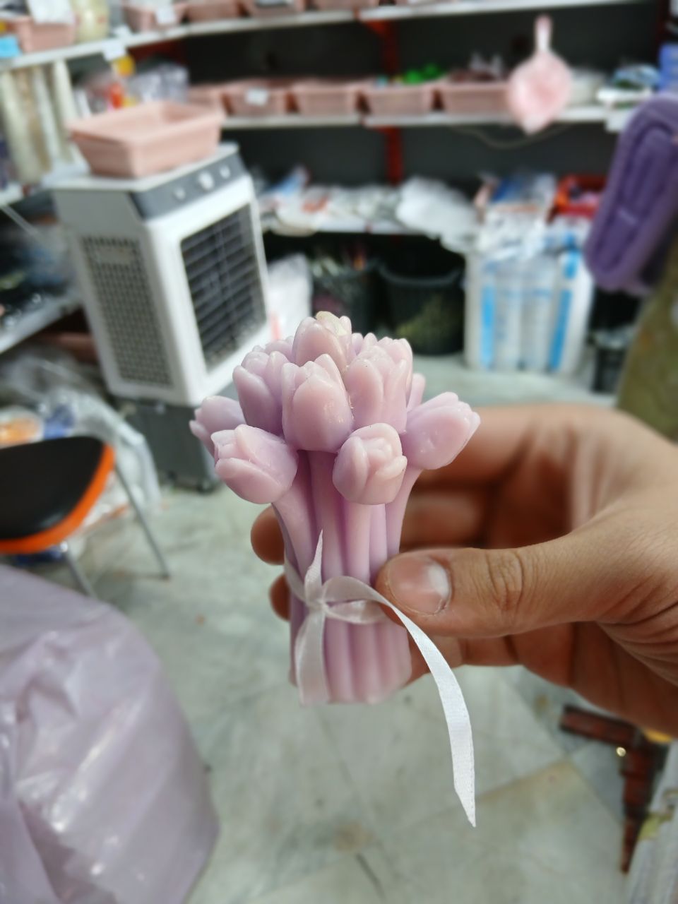 شمع طرح دسته گل