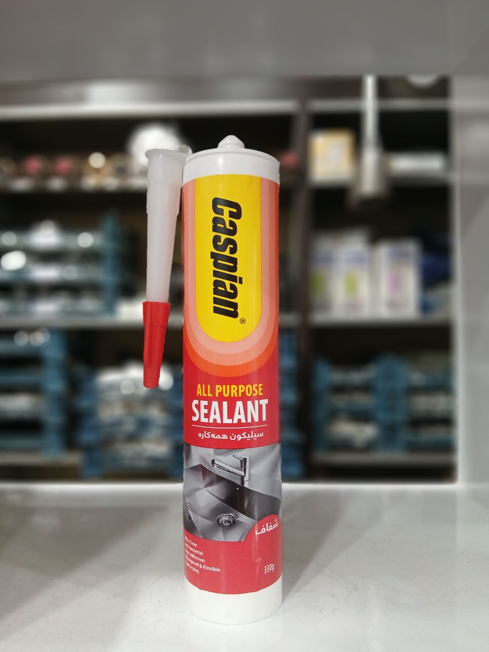 چسب سیلیکون آکواریوم 330 گرمی شفاف کاسپین caspian
