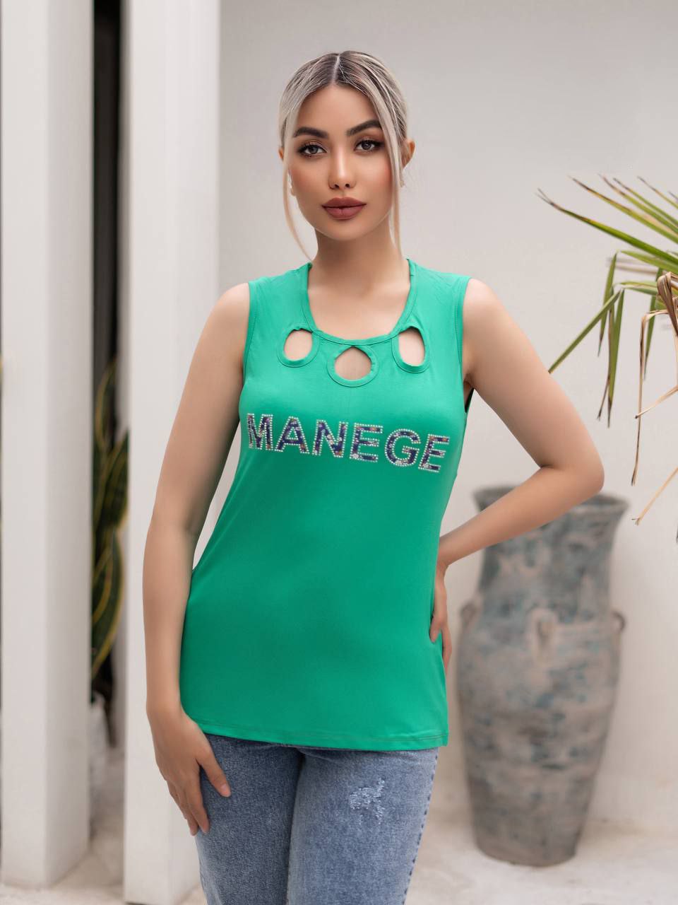 تاپ مدل اشکی نگینی
